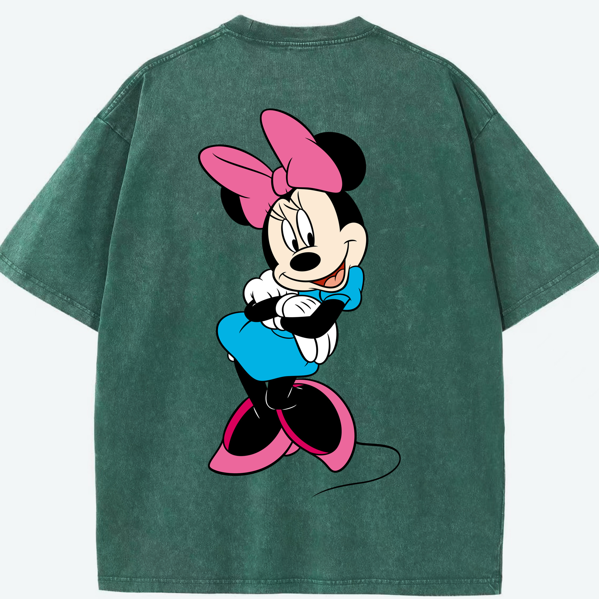 （画像用） ミッキーマウス Mickey Mouse 綿100% ヴィンテージ風 半袖Tシャツ（背面プリント）